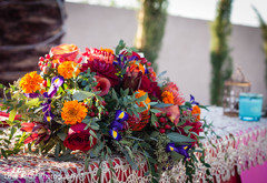 Multicolored Indian wedding reception floral centerpiece. indian wedding reception,floral and decor,planning and design