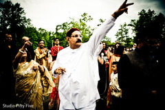 Joyful wedding procession. baraat procession,pre- wedding celebrations