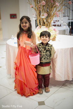 Sweet Indian Parsi flower girl and ring bearer boy. parsi wedding ceremony,flower girl,ring bearer boy