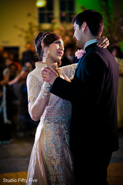 Beloved Indian couple first dance. indian wedding reception,indian bride and groom,dj