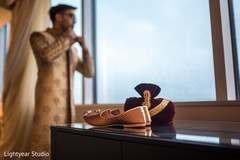 Indian groom's turban and shoes. Indian groom's turban and shoes.