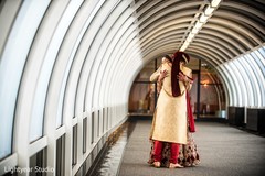Insanely beautiful first look photo. indian bride and groom,first look,indian wedding photography