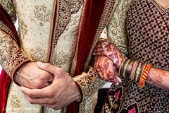 Indian bride and groom unique portrait. Indian bride and groom unique portrait.