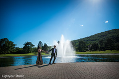 Creative Indian newlyweds photo shoot. indian wedding photography,indian bride and groom,reception fashion