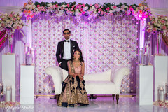 Lovely indian sweethearts in their wedding stage Lovely indian sweethearts in their wedding stage