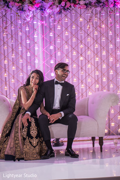 Precious Indian bride and groom capture. indian wedding reception,indian wedding decor,indian bride and groom