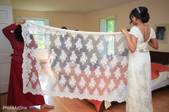 Gorgeous Indian bride white sari. indian bride,sari draping,getting ready,white sari