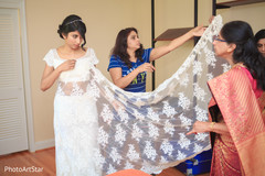 Maharani's sari draping and tying. indian bride,sari draping,getting ready,white sari