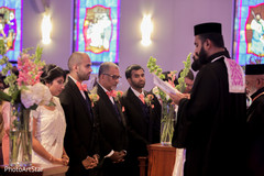 Christian Indian fusion ceremony. indian fusion wedding ceremony,indian bride and groom