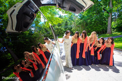 Creative Indian bridal party portrait. indian fusion wedding ceremony,indian bride and groom