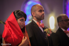 Sweet Indian couple at their fusion wedding ceremony. indian fusion wedding ceremony,indian bride and groom