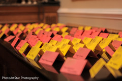 Colorful Indian wedding reception seating cards. indian wedding,seating cards,indian wedding planning and design