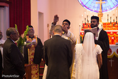 Unique Indian Christian wedding ceremony. indian fusion wedding,indian bride and groom,christian indian wedding