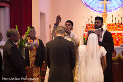 Unique Indian Christian wedding ceremony. indian fusion wedding,indian bride and groom,christian indian wedding