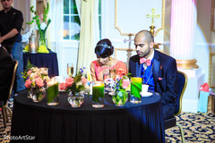 Indian wedding Sweetheart table. indian fusion wedding,indian bride and groom,indian wedding reception