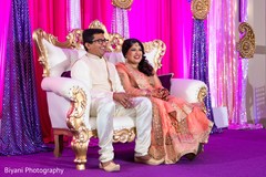 Indian bride and groom enjoying their sangeet night pre- wedding celebrations,sangeet,indian bride and groom