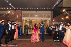 Fireworks welcome for indian bride and groom indian wedding reception,fireworks,indian bride and groom