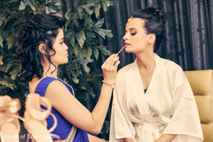 Indian bride getting ready to say "I Do". indian bride,getting ready,hair and makeup