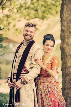 Beautiful Indian fusion bride and groom portrait indian bride groom,indian wedding photography,indian fusion wedding