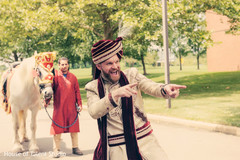 Indian groom ready to start the wedding processions. baraat horse,indian groom,pre- wedding celebrations