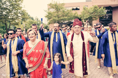 Vibrant Indian wedding procession. baraat horse,indian groom,pre- wedding celebrations