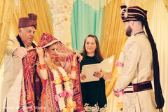 Beautiful Indian fusion wedding ceremony. indian fusion wedding ceremony,indian bride and groom