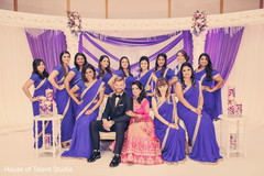 Indian bridal party. indian wedding photography,indian bride and groom,indian wedding reception decor