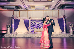 Dreamy Indian couple's dance. indian wedding reception,indian bride and groom,dj