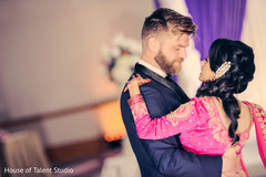 Classic Indian couple first dance. indian wedding reception,indian bride and groom,dj