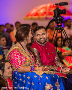 Gorgeous indian couple at their sangeet night pre- wedding celebrations,sangeet,indian bride and groom