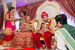 Delightful indian couple during wedding ceremony indian wedding ceremony,indian bride and groom,indian wedding ceremony photography