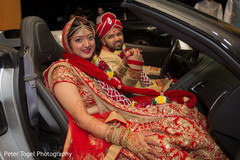 Indian bride and groom on wedding car indian bride and groom,indian wedding ceremony,transportation