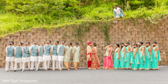 Indian couple with their bridal party indian bride fashion,indian groom fashion,indian groomsmen fashion,indian bridesmaids’ fashion