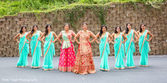 Dazzling indian bride with bridesmaids indian bride fashion,indian bridesmaids’ fashion,indian bridal party