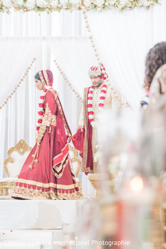 Indian bride and groom's Saptapadi ritual indian wedding ceremony,indian wedding ceremony photography,indian bride and groom,saptapadi ritual