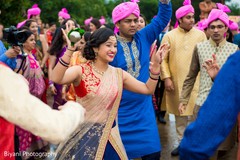 Cheerful indian wedding baraat procession Cheerful indian wedding baraat procession