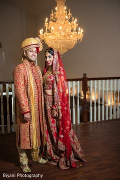 Glamorous indian bride and groom's portrait Glamorous indian bride and groom's portrait