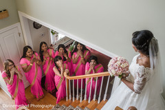 Dazzling indian bride walking down the stairs Dazzling indian bride walking down the stairs