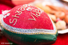 Indian wedding decorated coconut with bride and groom's names indian wedding ceremony,indian wedding ceremony photography