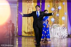 Traditional indian bride and groom's first dance indian wedding reception,indian wedding reception photography,indian bride and groom