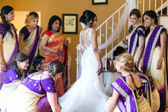 Indian bride and bridesmaids. Indian bride and bridesmaids.