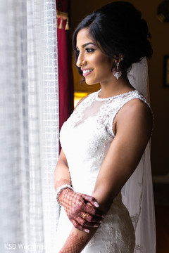 Adorable Indian bride in white. Adorable Indian bride in white.