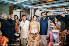 Indian bride making her wedding entrance Indian bride making her wedding entrance