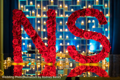 Red roses letter sign indian wedding sign,indian wedding decor
