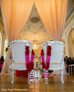 Chic Indian wedding ceremony mandap. Chic Indian wedding ceremony mandap.