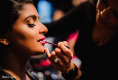 Beautiful indian bride getting ready indian bride hair and makeup,indian bride getting ready