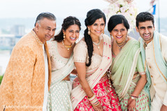 Indian bride's family portrait ndian bride fashion,indian wedding gallery,outdoor photography,indian bridal jewelry