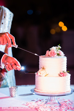 Lovely indian wedding cutting the cake scene indian wedding reception,indian bride and groom,indian wedding reception photography,indian wedding cake