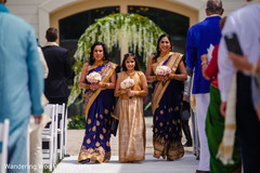 Lovely indian bridesmaids walking down the aisle Lovely indian bridesmaids walking down the aisle