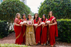 Stunning maharani with her bridesmaids Stunning maharani with her bridesmaids